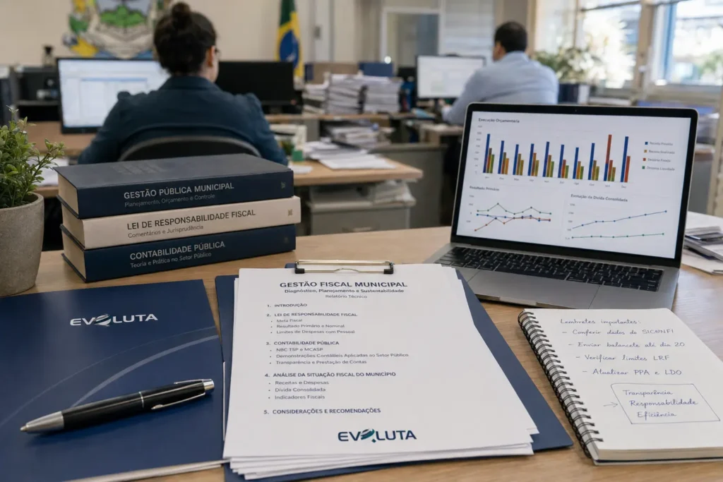 Tablet com execução do orçamento municipal para estimar o impacto orçamentário-financeiro da medida
