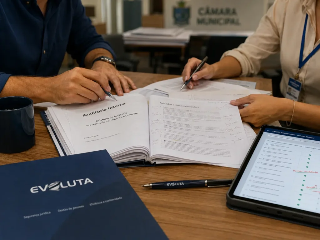 Memorando jurídico, minuta e portaria preparados para a defesa técnica perante o tribunal de contas